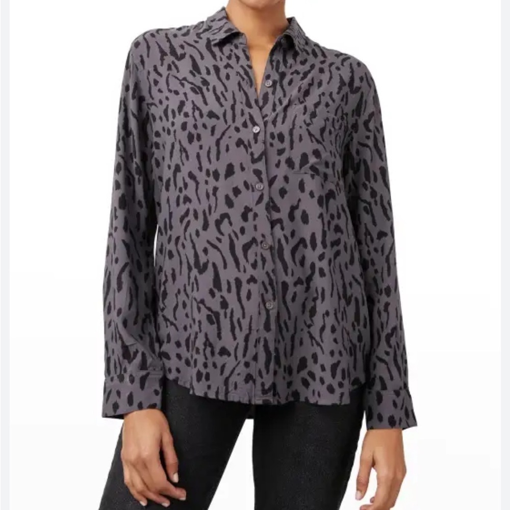 Rails Rocsi Cheetah Print Button Down Blouse - image 1